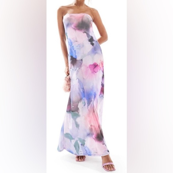 ASOS Dresses & Skirts - ASOS Design Fit and Flare Bandeau Maxo Dress | S